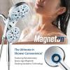 imageAquaCare Magneton HighPressure 48mode Luxury 3way Combo System with Magnetic Guidance Docking Giant Rain ampamp Handheld Shower Head Hygienic Jets and 6 ft Stainless Steel Hose Matte Black FinishChrome