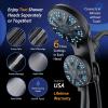 imageAquaCare Magneton HighPressure 48mode Luxury 3way Combo System with Magnetic Guidance Docking Giant Rain ampamp Handheld Shower Head Hygienic Jets and 6 ft Stainless Steel Hose Matte Black FinishMatte Black