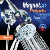 imageAquaCare Polaris High Pressure Multi Zone 208 Setting Shower Head ampamp Handheld 3way Combo System  Magnetic Docking Handle StayClean Jets 6 ft Metal Hose Graphite Finish Top American BrandChrome