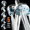 imageAquaCare Polaris High Pressure Multi Zone 208 Setting Shower Head ampamp Handheld 3way Combo System  Magnetic Docking Handle StayClean Jets 6 ft Metal Hose Graphite Finish Top American BrandChrome