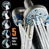 imageAquaCare Polaris High Pressure Multi Zone 208 Setting Shower Head ampamp Handheld 3way Combo System  Magnetic Docking Handle StayClean Jets 6 ft Metal Hose Graphite Finish Top American BrandGraphite