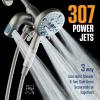imageAquaCare Polaris High Pressure Multi Zone 208 Setting Shower Head ampamp Handheld 3way Combo System  Magnetic Docking Handle StayClean Jets 6 ft Metal Hose Graphite Finish Top American BrandGraphite