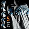 imageAquaCare Polaris High Pressure Multi Zone 208 Setting Shower Head ampamp Handheld 3way Combo System  Magnetic Docking Handle StayClean Jets 6 ft Metal Hose Graphite Finish Top American BrandMatte Black