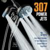 imageAquaCare Polaris High Pressure Multi Zone 208 Setting Shower Head ampamp Handheld 3way Combo System  Magnetic Docking Handle StayClean Jets 6 ft Metal Hose Graphite Finish Top American BrandOil Rubbed Bronze