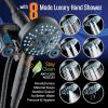 imageAquaCare Polaris High Pressure Multi Zone 208 Setting Shower Head ampamp Handheld 3way Combo System  Magnetic Docking Handle StayClean Jets 6 ft Metal Hose Graphite Finish Top American BrandOil Rubbed Bronze