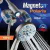 imageAquaCare Polaris High Pressure Multi Zone 208 Setting Shower Head ampamp Handheld 3way Combo System  Magnetic Docking Handle StayClean Jets 6 ft Metal Hose Graphite Finish Top American BrandGraphite