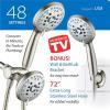 imageHotel Spa AquaCare AsSeenOnTV High Pressure 48setting Rain ampamp Handheld 3way Shower Head Combo  Anticlog NozzlesTub Tile ampamp Pet Power WashExtra Long 6 ft HoseAll Chrome FinishSatin Nickel