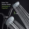 imageHotel Spa AquaCare AsSeenOnTV High Pressure Handheld ampamp Rain 50mode 3way Shower Head Combo with Anticlog Jets 2mode Tub ampamp Pet Power Wash Extra Wall Bracket 6 ft Hose All Chrome FinishOil Rubbed Bronze
