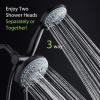 imageHotel Spa AquaCare AsSeenOnTV High Pressure Handheld ampamp Rain 50mode 3way Shower Head Combo with Anticlog Jets 2mode Tub ampamp Pet Power Wash Extra Wall Bracket 6 ft Hose All Chrome FinishOil Rubbed Bronze