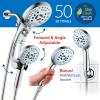 imageHotel Spa AquaCare AsSeenOnTV High Pressure HandheldRain 50mode 3way Shower Head Combo with Adjustable Arm  Anticlog Nozzles Tub ampamp Pet Power Wash 6 ft Hose All Chrome FinishAllChrome