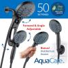 imageHotel Spa AquaCare AsSeenOnTV High Pressure HandheldRain 50mode 3way Shower Head Combo with Adjustable Arm  Anticlog Nozzles Tub ampamp Pet Power Wash 6 ft Hose All Chrome FinishOil Rubbed Bronze