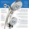 imageHotel Spa AquaCare AsSeenOnTV High Pressure HandheldRain 50mode 3way Shower Head Combo with Adjustable Arm  Anticlog Nozzles Tub ampamp Pet Power Wash 6 ft Hose All Chrome FinishSatin Nickel