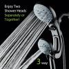 imageHotel Spa AquaCare AsSeenOnTV High Pressure HandheldRain 50mode 3way Shower Head Combo with Adjustable Arm  Anticlog Nozzles Tub ampamp Pet Power Wash 6 ft Hose All Chrome FinishMatte Black