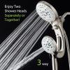 imageHotel Spa AquaCare AsSeenOnTV High Pressure HandheldRain 50mode 3way Shower Head Combo with Adjustable Arm  Anticlog Nozzles Tub ampamp Pet Power Wash 6 ft Hose All Chrome FinishSatin Nickel