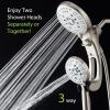 imageHotel Spa AquaCare AsSeenOnTV High Pressure HandheldRain 50mode 3way Shower Head Combo with Adjustable Arm  Anticlog Nozzles Tub ampamp Pet Power Wash 6 ft Hose All Chrome FinishSatin Nickel