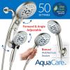 imageHotel Spa AquaCare AsSeenOnTV High Pressure HandheldRain 50mode 3way Shower Head Combo with Adjustable Arm  Anticlog Nozzles Tub ampamp Pet Power Wash 6 ft Hose All Chrome FinishSatin Nickel