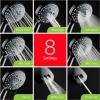 imageHotel Spa AquaCare High Pressure 8mode Handheld Shower Head  Anticlog Nozzles Builtin Power Wash to Clean Tub Tile ampamp Pets Extra Long 6 ft Stainless Steel Hose Wall ampamp Overhead BracketsMatte Black