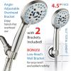 imageHotel Spa AquaCare High Pressure 8mode Handheld Shower Head  Anticlog Nozzles Builtin Power Wash to Clean Tub Tile ampamp Pets Extra Long 6 ft Stainless Steel Hose Wall ampamp Overhead BracketsSatin Nickel