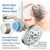 imageSkin ampamp Hair  Worlds Most Advanced Shower Filter for Combos with ONOFF Filtration Modes Instant Cartridge Reload Builtin Water Diverter StayClean Enriched KDF CartridgeChrome FinishSatin Nickel