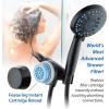 imageSkin ampamp Hair  Worlds Most Advanced Shower Filter for Combos with ONOFF Filtration Modes Instant Cartridge Reload Builtin Water Diverter StayClean Enriched KDF CartridgeChrome FinishMatte Black