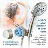 imageSkin ampamp Hair  Worlds Most Advanced Shower Filter for Combos with ONOFF Filtration Modes Instant Cartridge Reload Builtin Water Diverter StayClean Enriched KDF CartridgeChrome FinishSatin Nickel