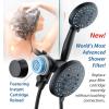imageSkin ampamp Hair  Worlds Most Advanced Shower Filter for Combos with ONOFF Filtration Modes Instant Cartridge Reload Builtin Water Diverter StayClean Enriched KDF CartridgeChrome FinishMatte Black