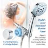 imageSkin ampamp Hair  Worlds Most Advanced Shower Filter for Combos with ONOFF Filtration Modes Instant Cartridge Reload Builtin Water Diverter StayClean Enriched KDF CartridgeChrome FinishChrome