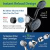 imageSkin ampamp Hair  Worlds Most Advanced Shower Filter for Combos with ONOFF Filtration Modes Instant Cartridge Reload Builtin Water Diverter StayClean Enriched KDF CartridgeChrome FinishMatte Black