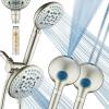 imageAquaCare High Pressure 6way Dual Shower Head Combo with Builtin Filter ampamp Power Wash  Clean Tub Tile ampamp Pets Remove Chlorine Lead ampamp Toxins from Water to Protect Skin Hair ampamp Nails Chrome FinishNickel