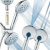 imageAquaCare High Pressure 6way Dual Shower Head Combo with Builtin Filter ampamp Power Wash  Clean Tub Tile ampamp Pets Remove Chlorine Lead ampamp Toxins from Water to Protect Skin Hair ampamp Nails Nickel FinishChrome
