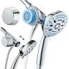 imageAquaCare Magneton 8setting Magnetic Docking Hand Shower with Builtin Shower Filter  ONOFF Filtration Modes Instant Cartridge Reload StayClean KDF Cartridge 6 ft Steel Hose Satin NickelChrome