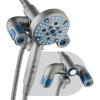 imageAquaCare Polaris High Pressure Multi Zone 208 Setting Shower Head ampamp Handheld 3way Combo System  Magnetic Docking Handle StayClean Jets 6 ft Metal Hose Graphite Finish Top American BrandGraphite