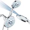 imageHotel Spa AquaCare AsSeenOnTV High Pressure Handheld ampamp Rain 50mode 3way Shower Head Combo with Anticlog Jets 2mode Tub ampamp Pet Power Wash Extra Wall Bracket 6 ft Hose All Chrome FinishAllChrome