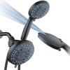imageHotel Spa AquaCare AsSeenOnTV High Pressure Handheld ampamp Rain 50mode 3way Shower Head Combo with Anticlog Jets 2mode Tub ampamp Pet Power Wash Extra Wall Bracket 6 ft Hose All Chrome FinishOil Rubbed Bronze