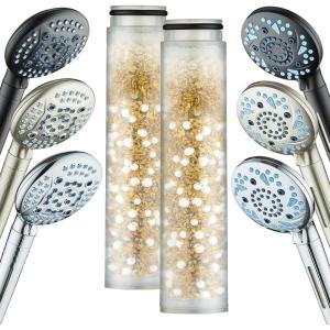 imageAquaCare 2pack American KDF Pure StayClean Shower Filter Replacement Cartridge for Worlds Most Advanced Handheld Shower Heads with Builtin Water Filter and 2mode Power Wash  Top American Brand
