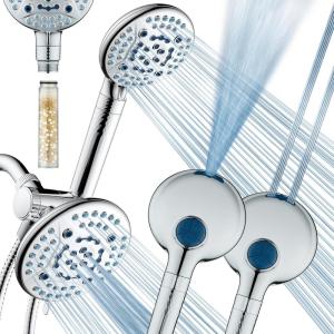 imageAquaCare High Pressure 6way Dual Shower Head Combo with Builtin Filter ampamp Power Wash  Clean Tub Tile ampamp Pets Remove Chlorine Lead ampamp Toxins from Water to Protect Skin Hair ampamp Nails Chrome FinishChrome