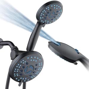 imageHotel Spa AquaCare AsSeenOnTV High Pressure Handheld ampamp Rain 50mode 3way Shower Head Combo with Anticlog Jets 2mode Tub ampamp Pet Power Wash Extra Wall Bracket 6 ft Hose All Chrome FinishOil Rubbed Bronze