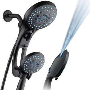 imageHotel Spa AquaCare AsSeenOnTV High Pressure HandheldRain 50mode 3way Shower Head Combo with Adjustable Arm  Anticlog Nozzles Tub ampamp Pet Power Wash 6 ft Hose All Chrome FinishMatte Black