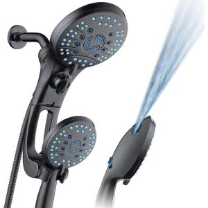 imageHotel Spa AquaCare AsSeenOnTV High Pressure HandheldRain 50mode 3way Shower Head Combo with Adjustable Arm  Anticlog Nozzles Tub ampamp Pet Power Wash 6 ft Hose All Chrome FinishOil Rubbed Bronze
